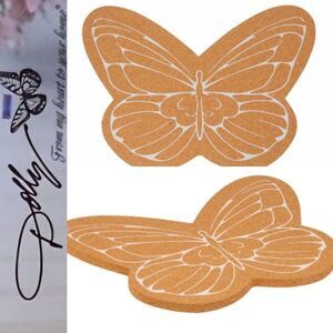 Dolly Parton Butterfly Shaped Cork Trivets